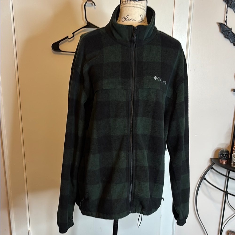 Columbia Green and Black Plaid Jacket